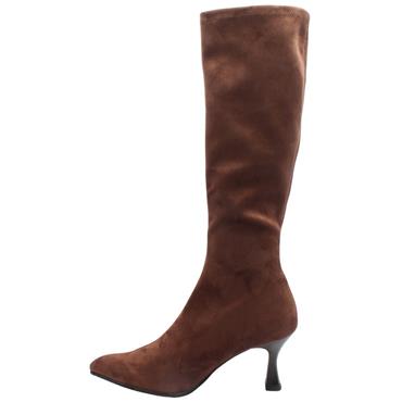 MISS ELASTIC 78041 KNEE HIGH BOOT - BROWN SUEDE